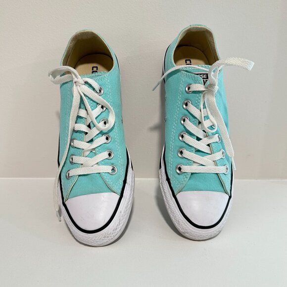 Converse Chuck Taylor All Star Low Top Sneakers Mint Green Womens Size 7 Mens 8 - Picture 4 of 11